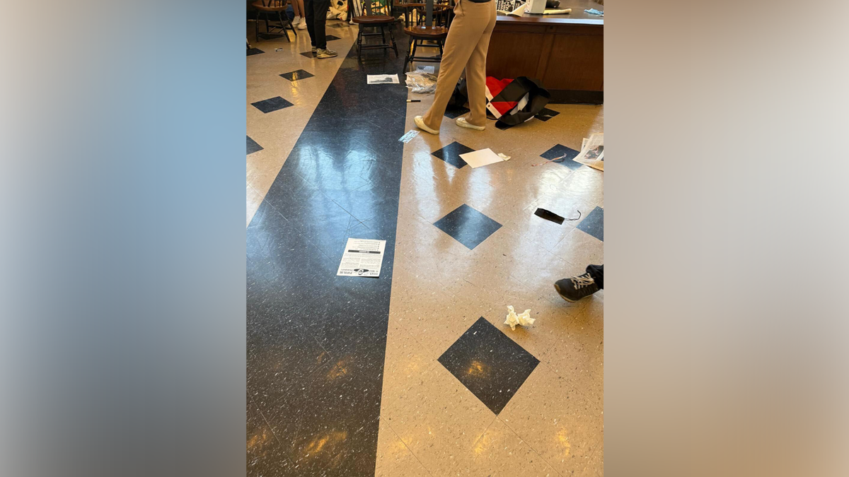 Pamphlets on the ground a Columbia University