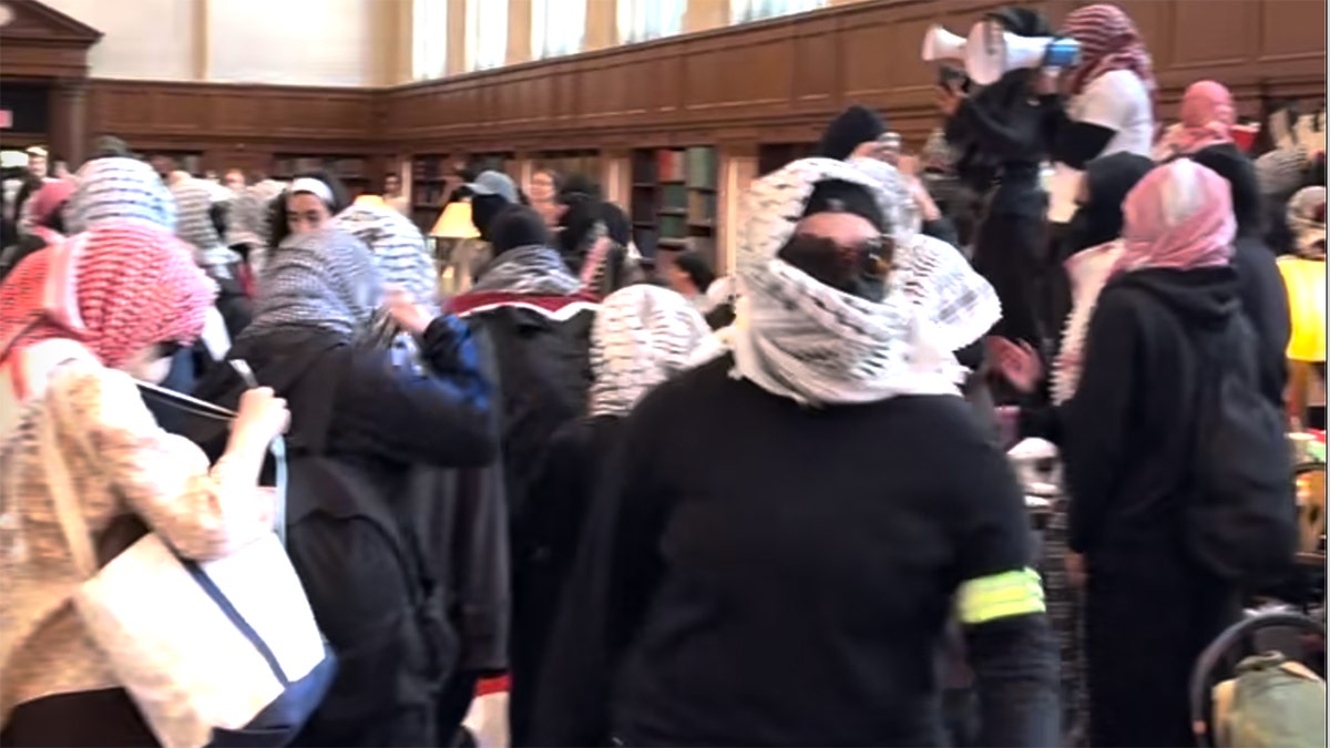 Anti-Semitic protesters occupy a building on the campus of Columbia University