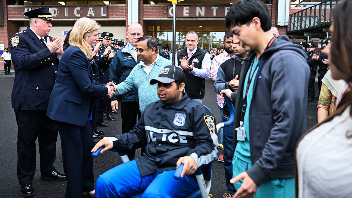 NYPD officer Chowdhury Nafees is discharged from the hospital.