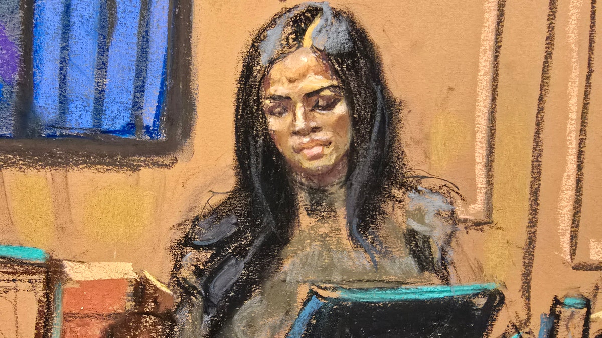 Cassie Ventura in the witness stand.