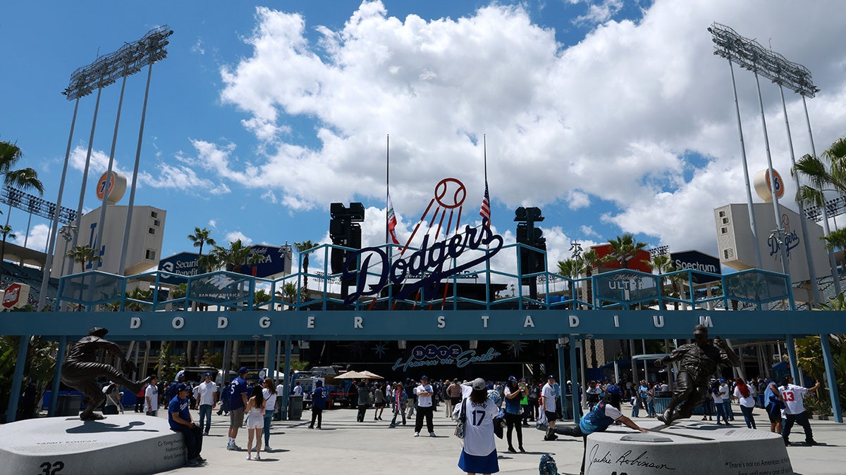 Entrance view of Dodger stadium