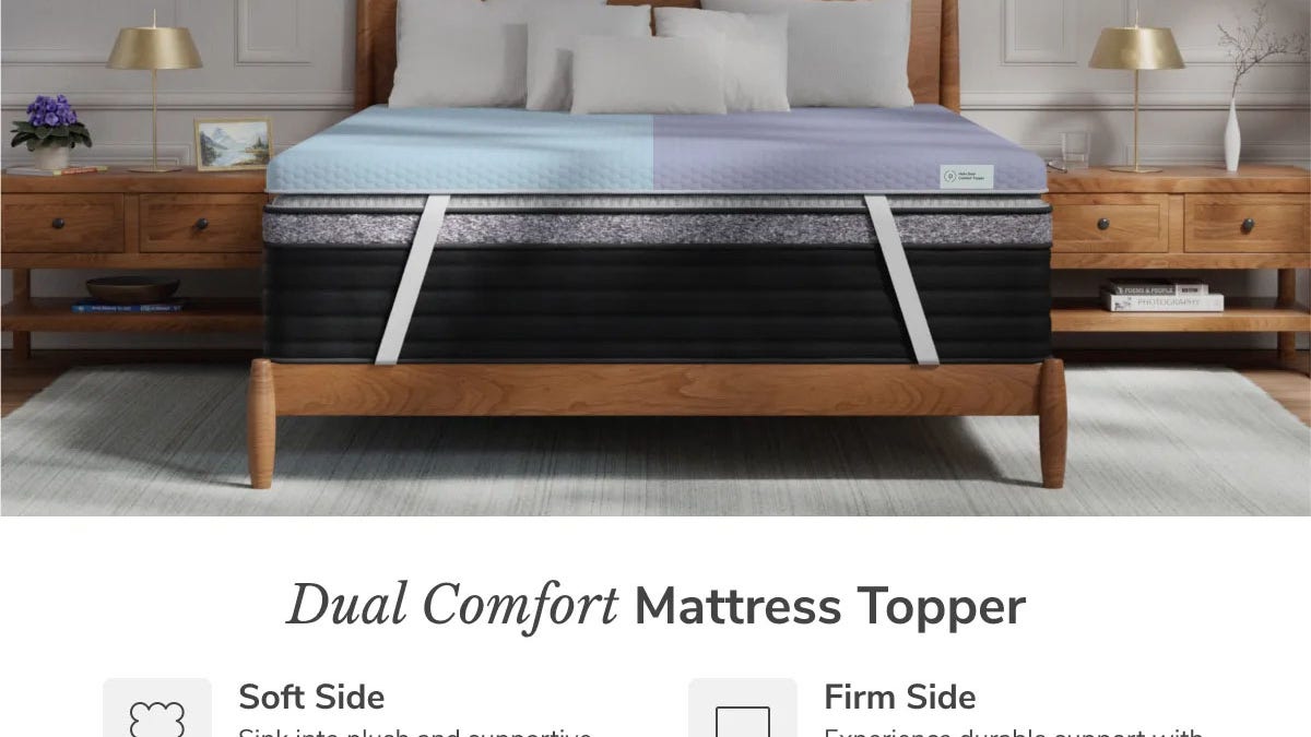 This topper features a soft and firm side so it delivers the best of both worlds.