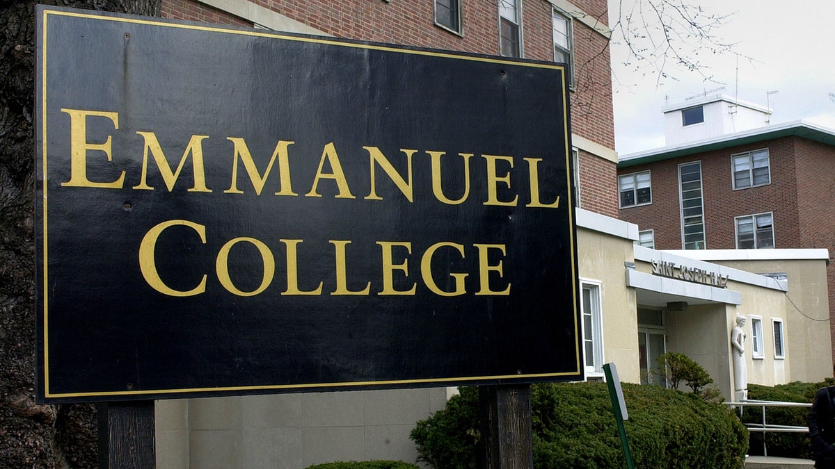 Emmanuel College sign on campus