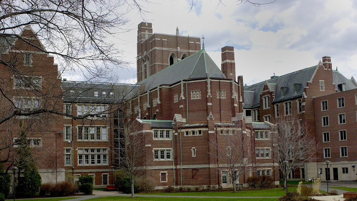 Emmanuel College brick buildings on campus