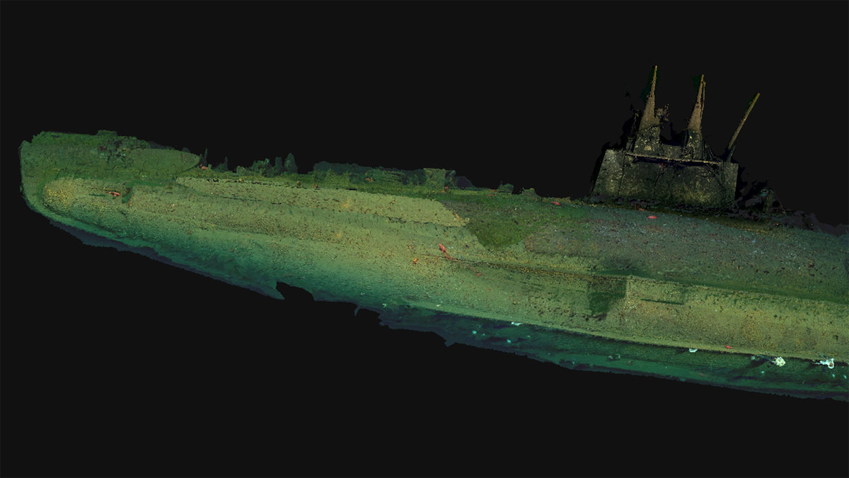 Photogrammetric reconstruction of the submarine
