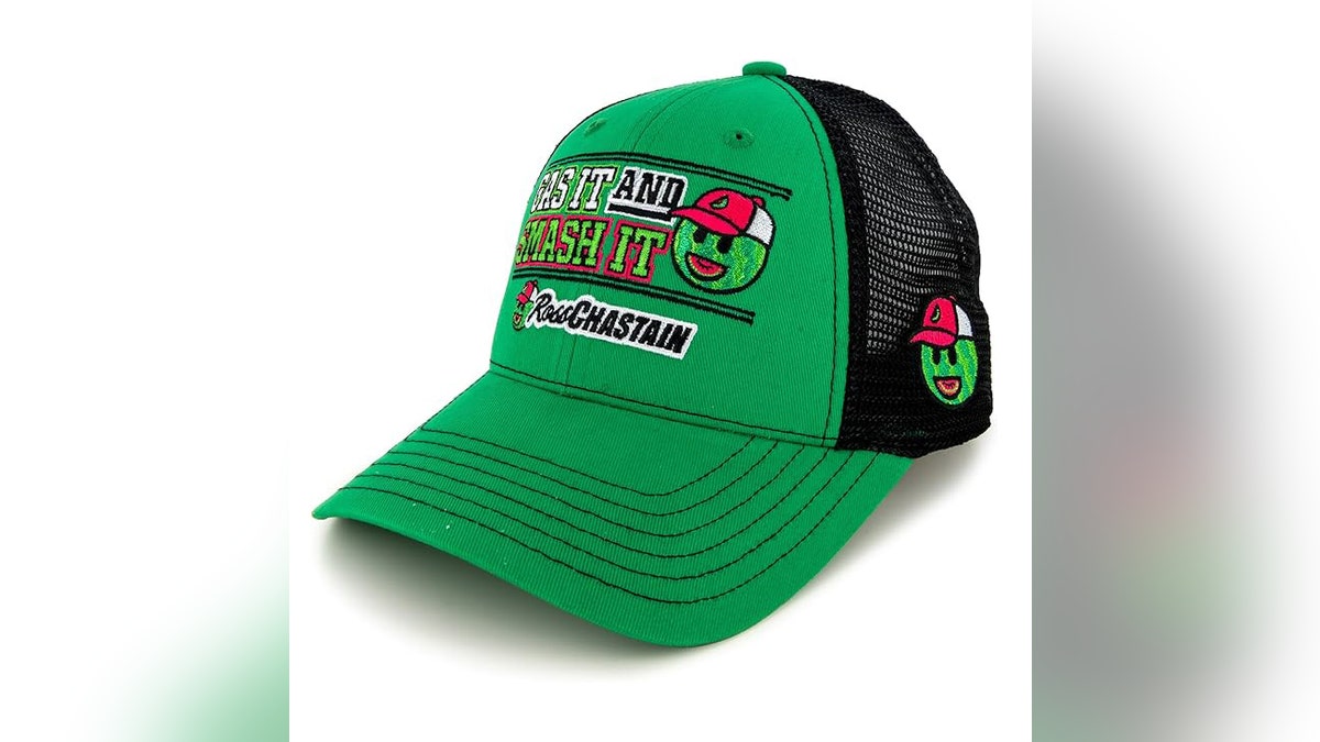A hilarious, colorful hat that supports Ross Chastain. 