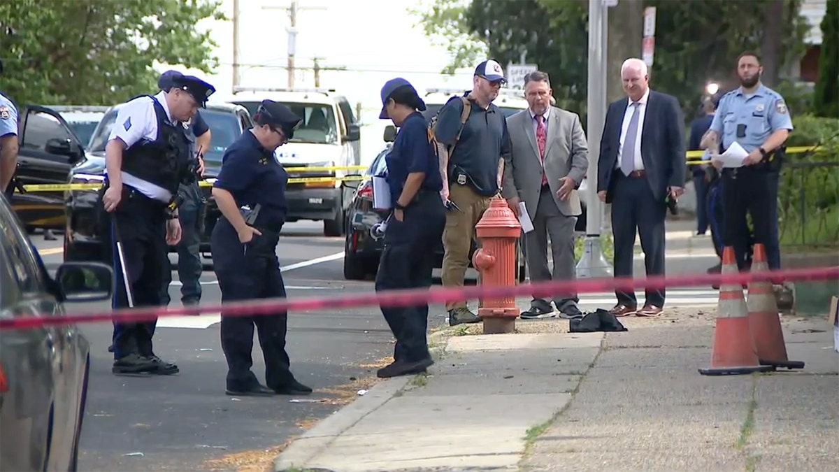First responders arrive on the scene of officer-involved shooting in Philadelphia