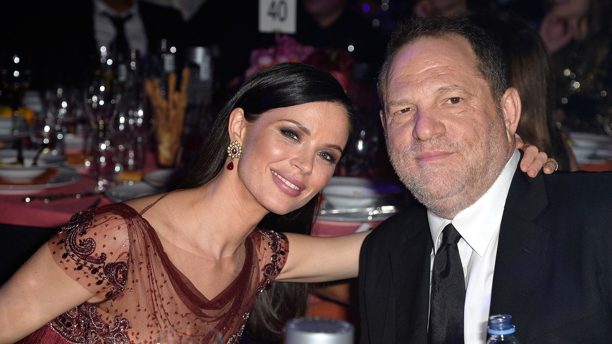 Georgina Chapman and Harvey Weinstein at a dinner