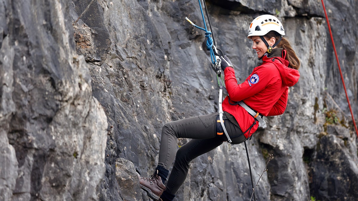 Kate Middleton rock climbing.