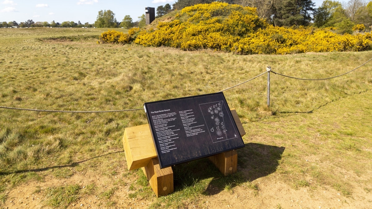 Mysterious 1,500-year-old Byzantine bucket at Sutton Hoo held cremated remains Sutton Hoo visitor sign