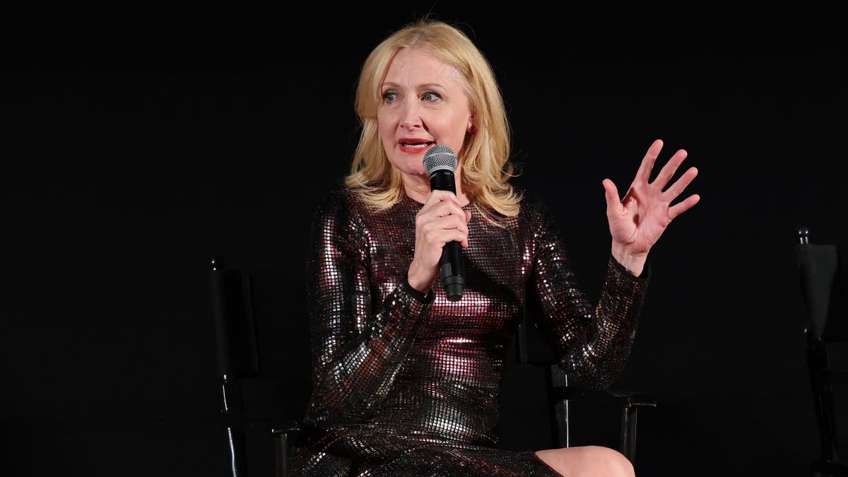 Patricia Clarkson talking onstage