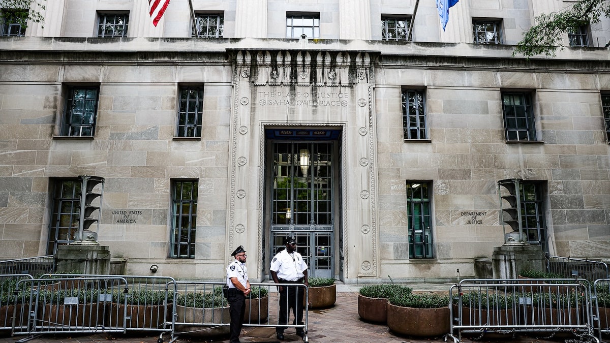 03 October 2024, USA, Washington: View of the Ministry of Justice building. Photo: Valerie Plesch/dpa (Photo by Valerie Plesch/picture alliance via Getty Images)
