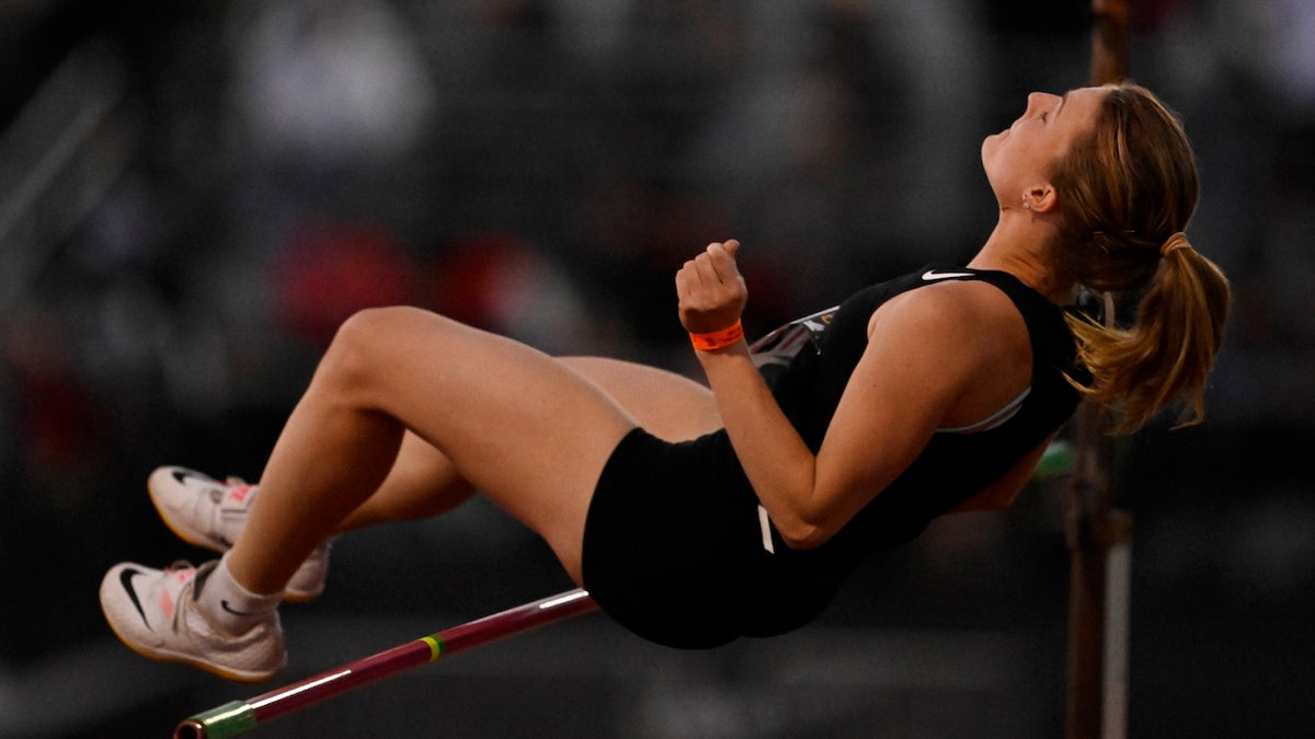 Katie McGuinness of La Canada High School finished seventh in the girls' high jump event at Arcadia High School in California on April 12, 2025.