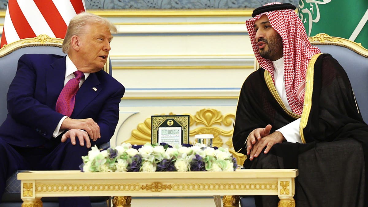 Donald Trump meets with Saudi Crown Prince Mohammed bin Salman
