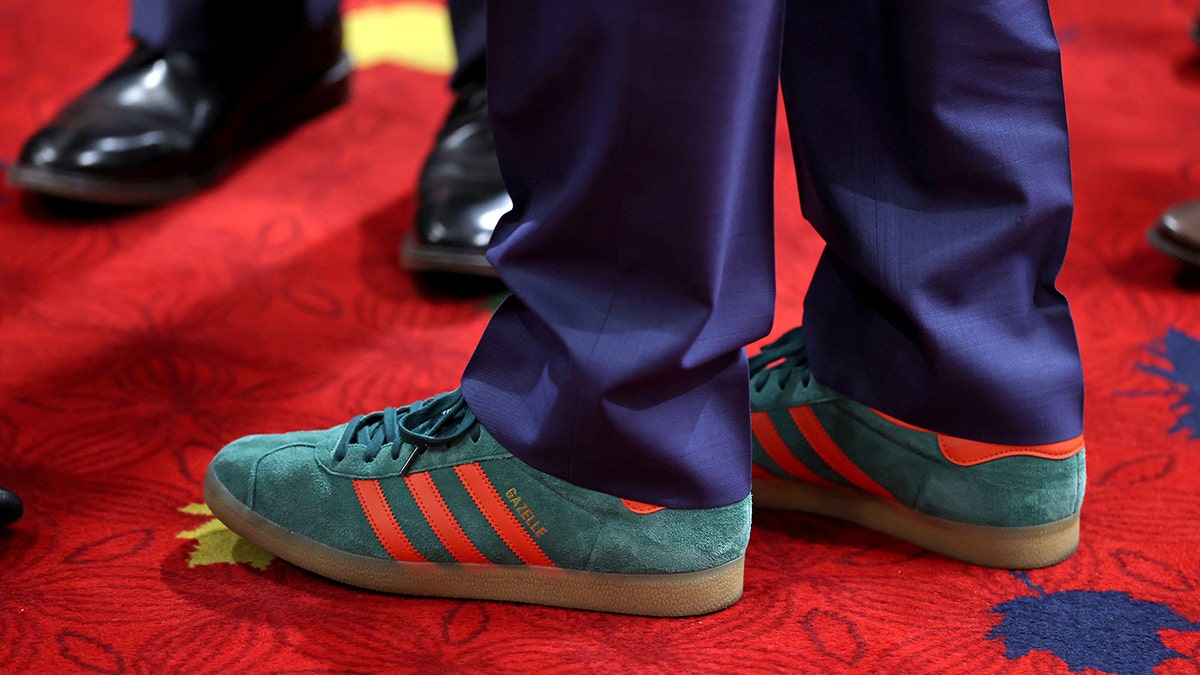 Former Prime Minister of Canada Justin Trudeau's Adidas shoes