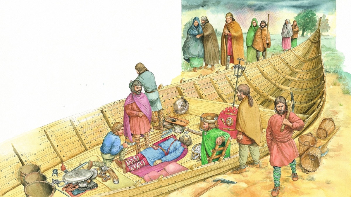 Drawing of Anglo Saxons
