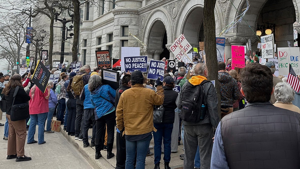 Protest outside federal court in Milwaukee