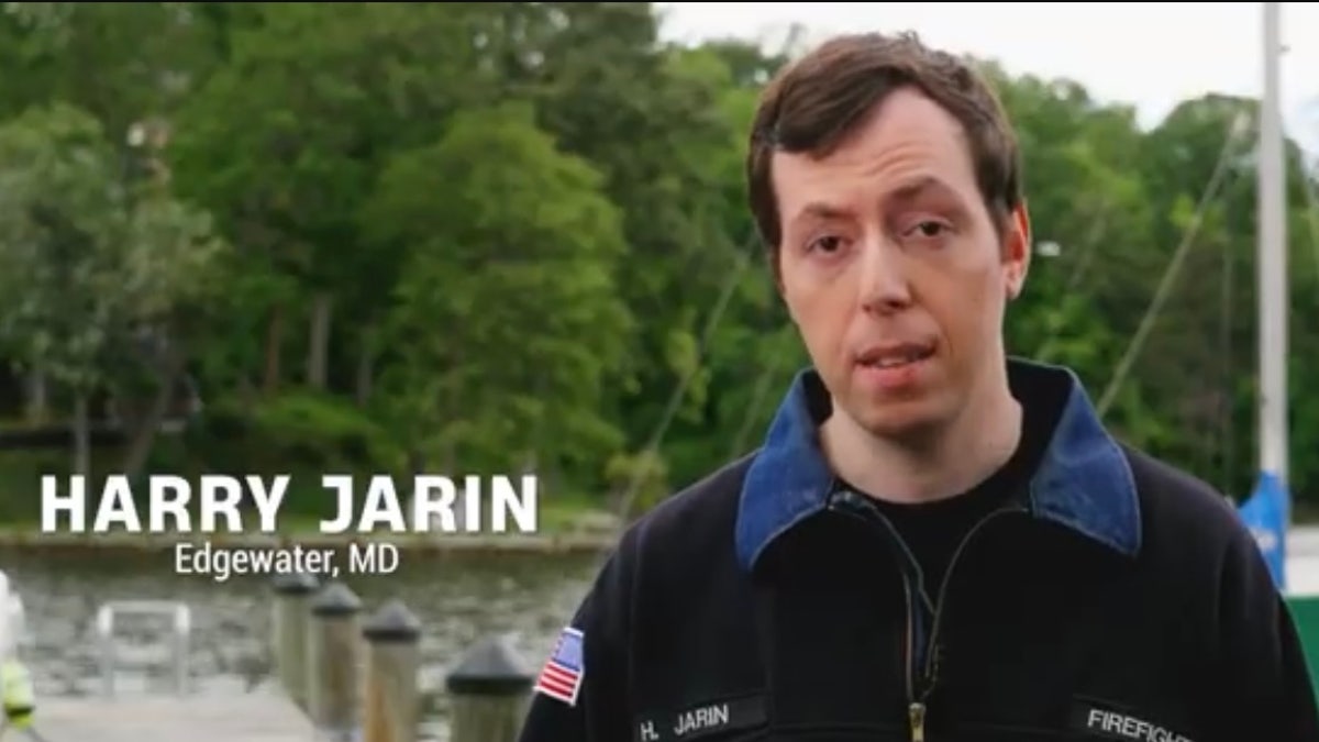 Harry Jarin in a campaign video outside 