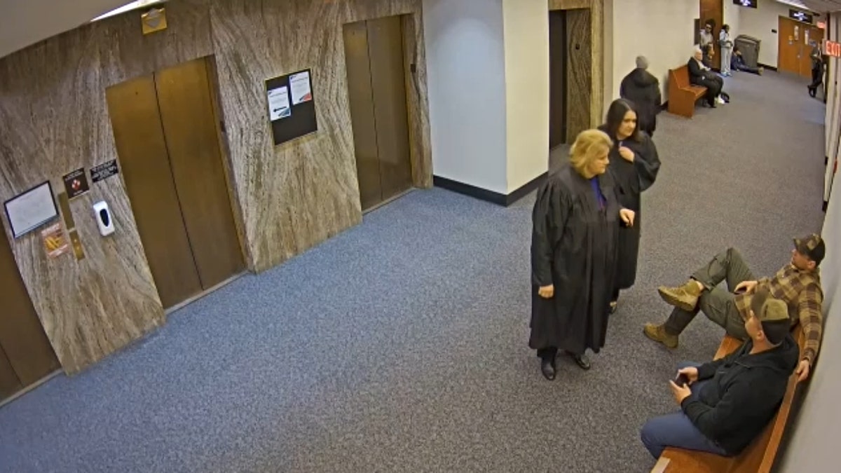 Judge Hannah Dugan appears to be speaking with ICE agents in new Milwaukee County security footage
