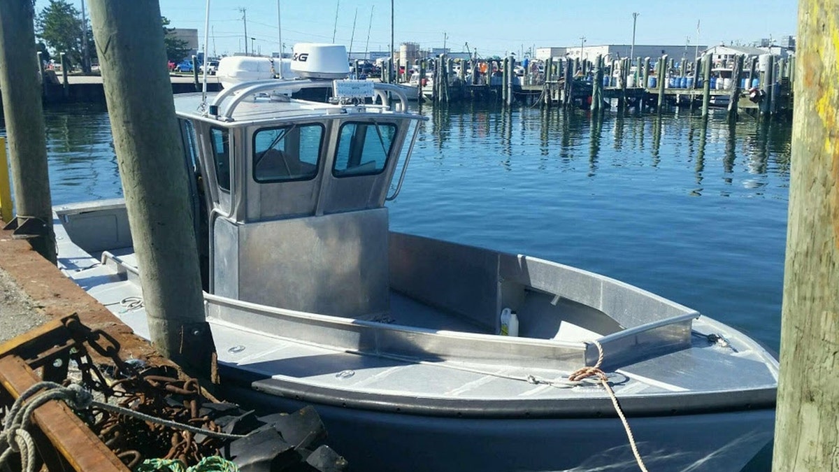 The aluminum boat used by Linda and Nathan Carman