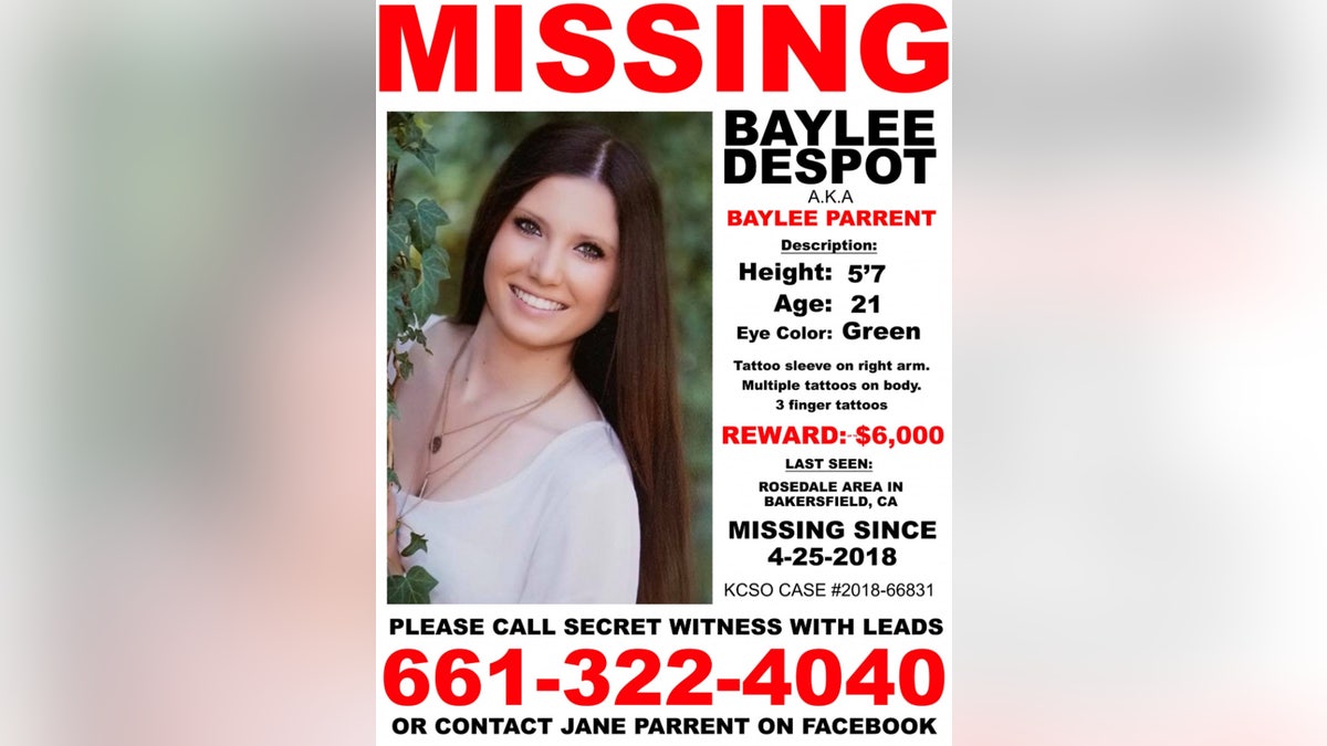 A missing poster for Baylee Despot