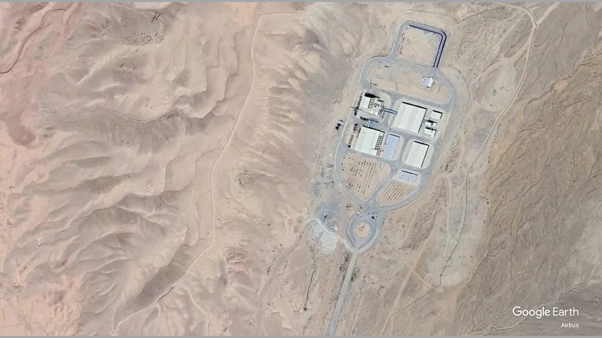 An overhead position of an alleged Iranian atomic weapons facility