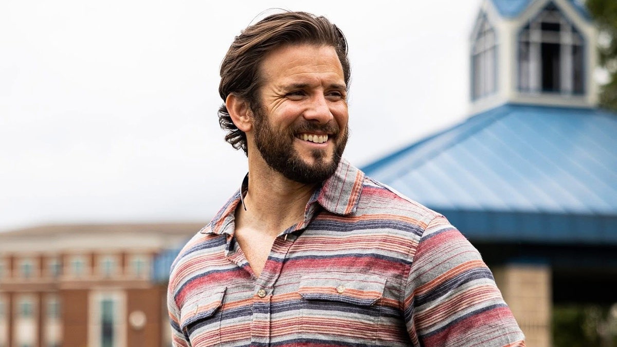 Former Navy SEAL Jared Hudson wearing a button down shirt