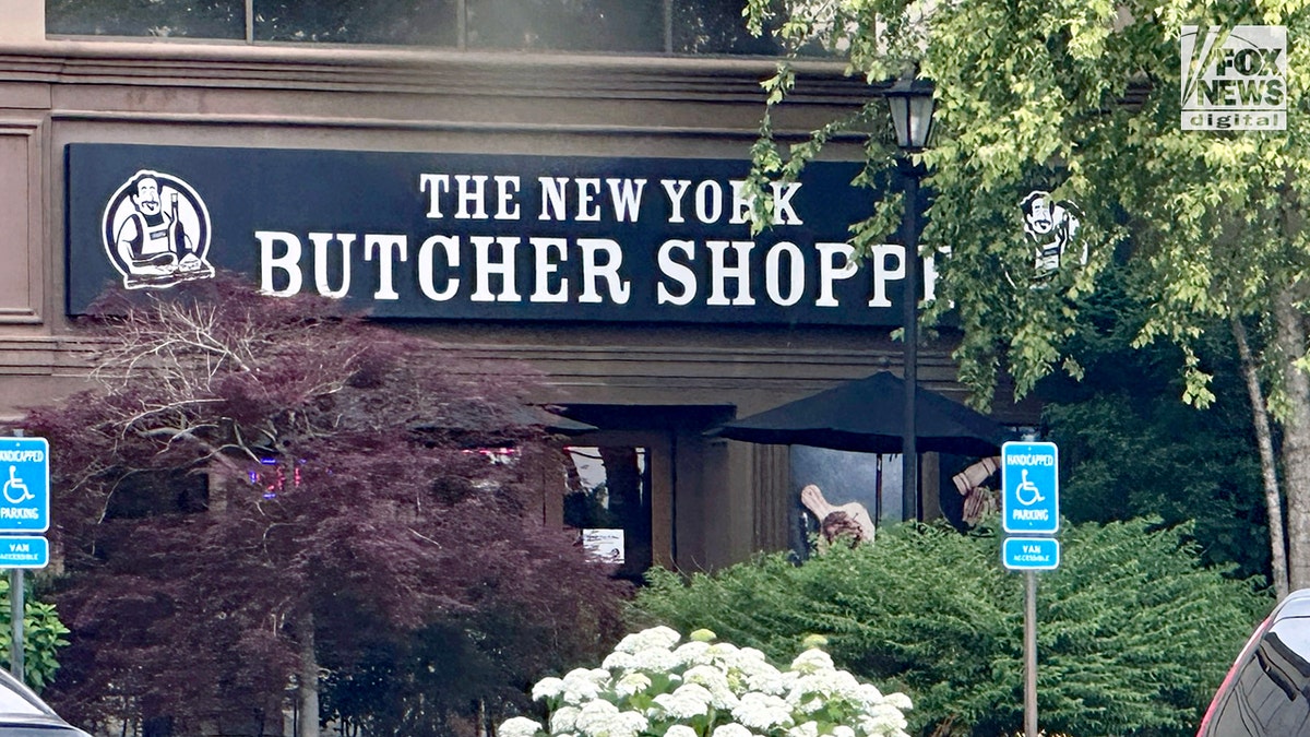 The New York Butcher Shoppe logo on building