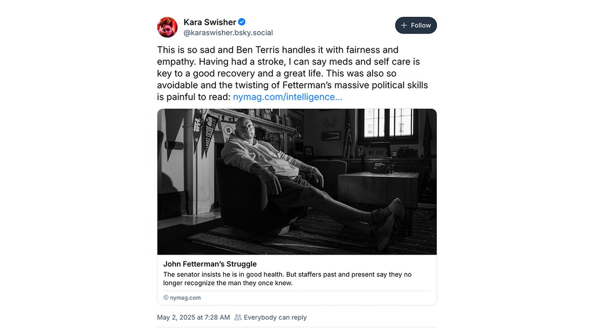 Kara Swisher's Fetterman post