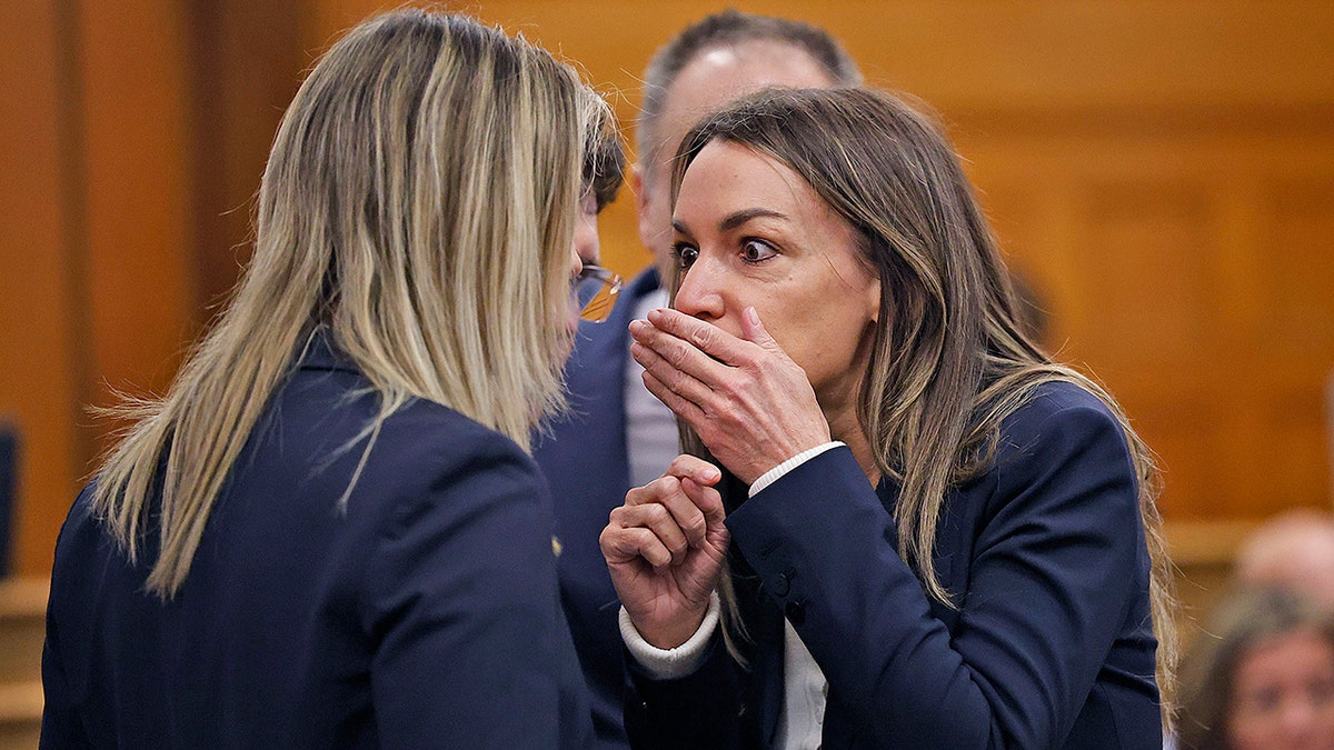 Karen Read and her lawyer in court for her retrial.