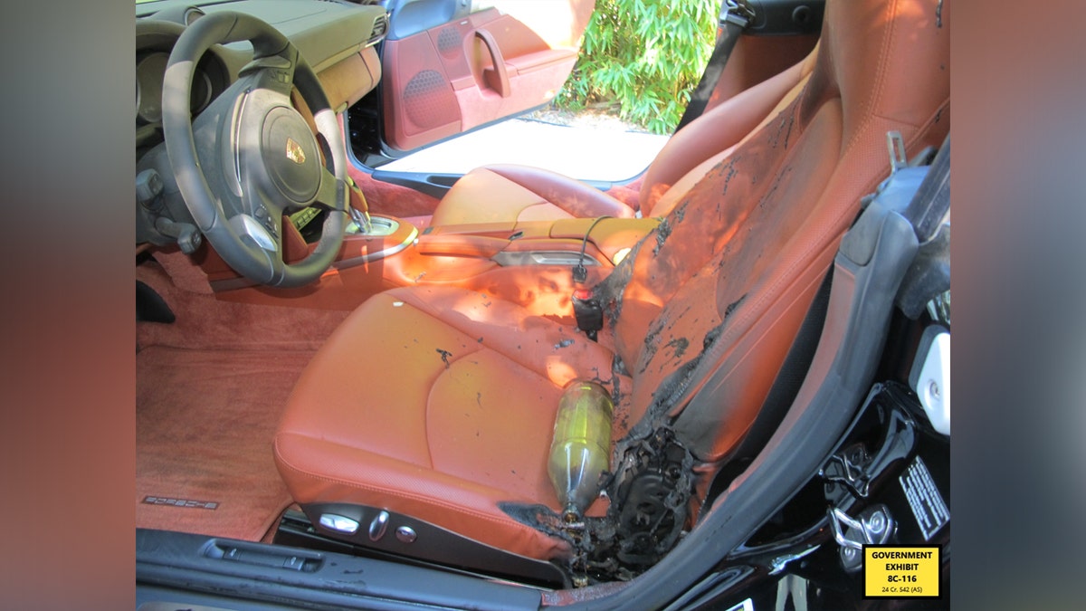 Torched car