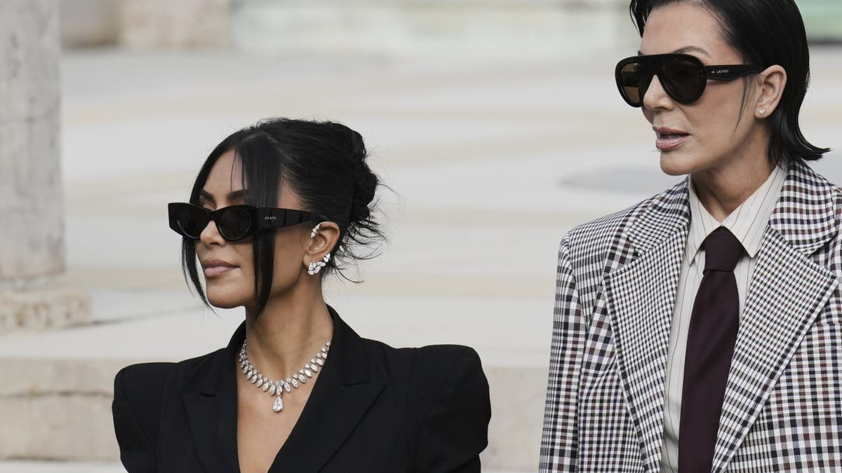 Kim Kardashian and Kris Jenner outside Paris court