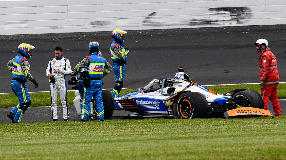 Kyle Larson hit the wall
