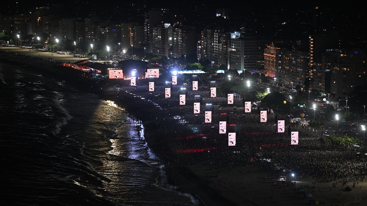 The view of Lady Gaga's free Brazil concert