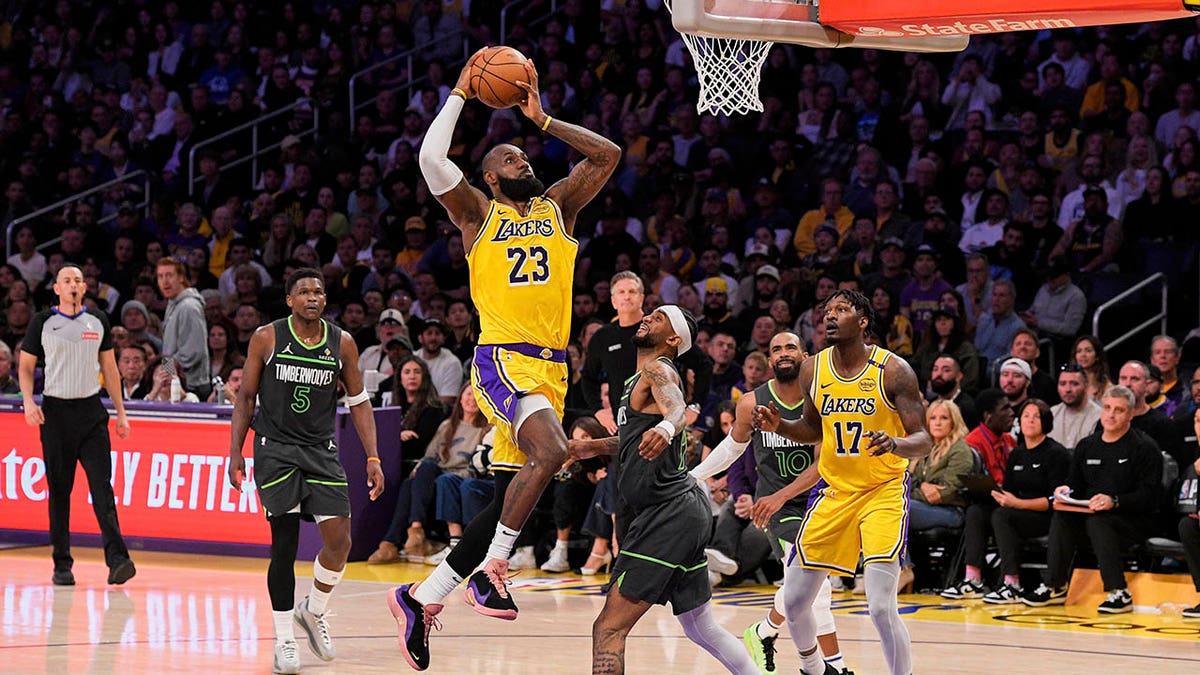 LeBron James dunks