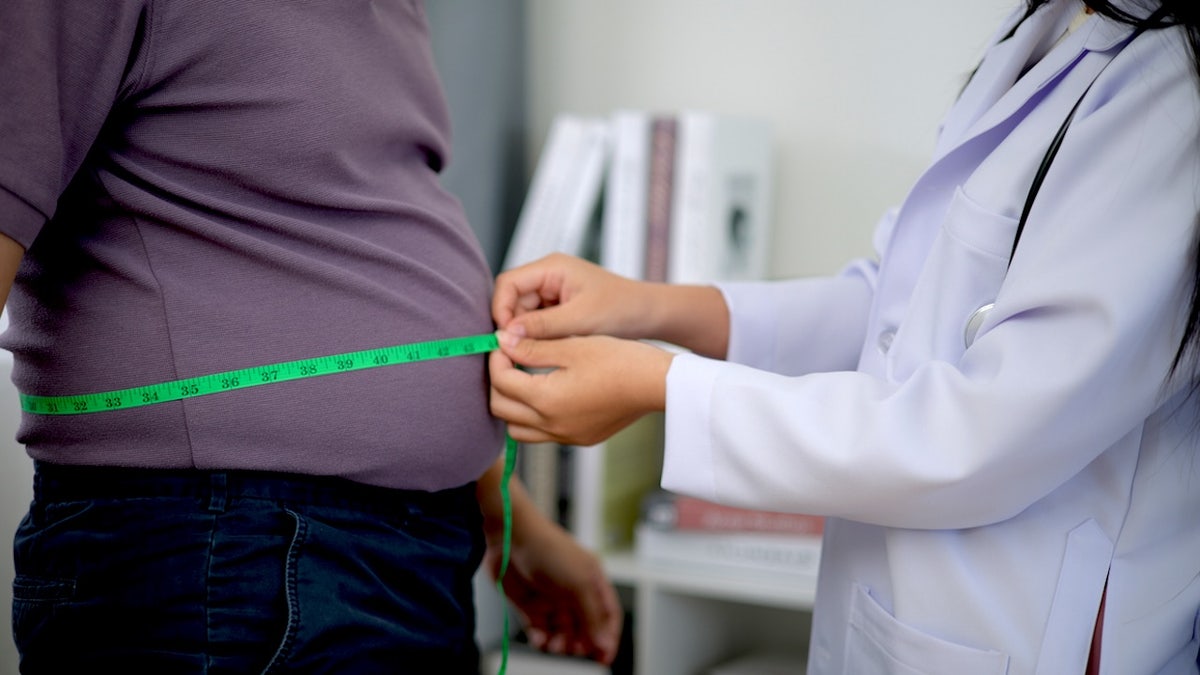 Measure man belly fat