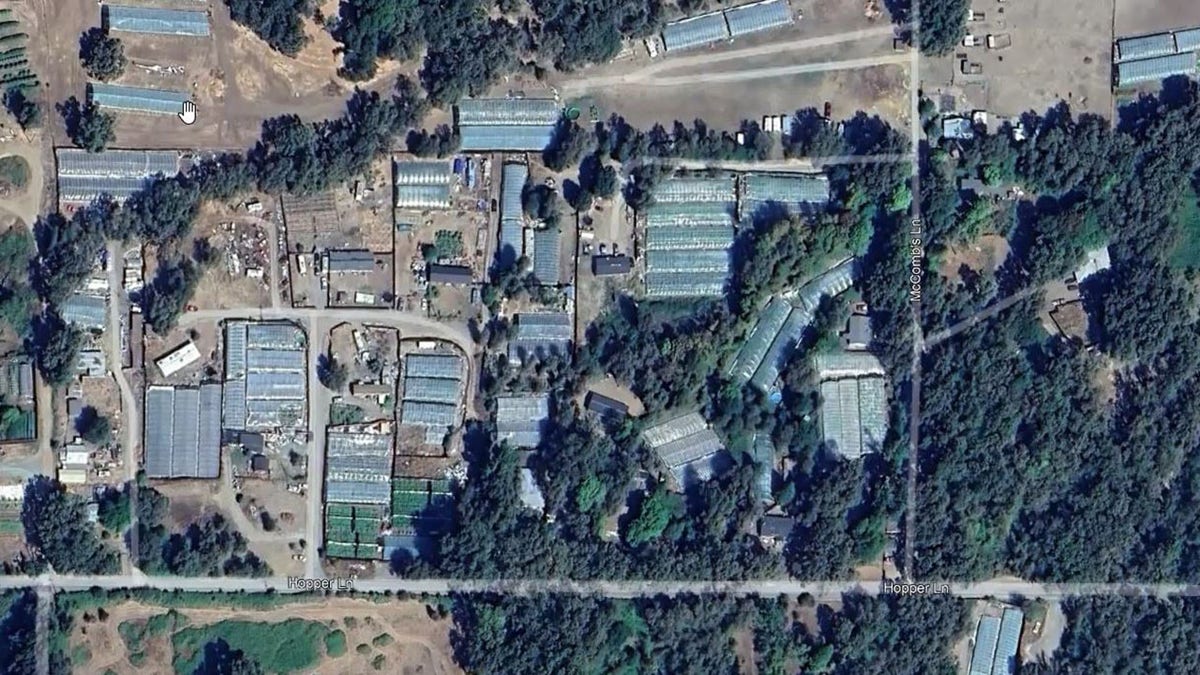 Google Maps view of Mendocino County