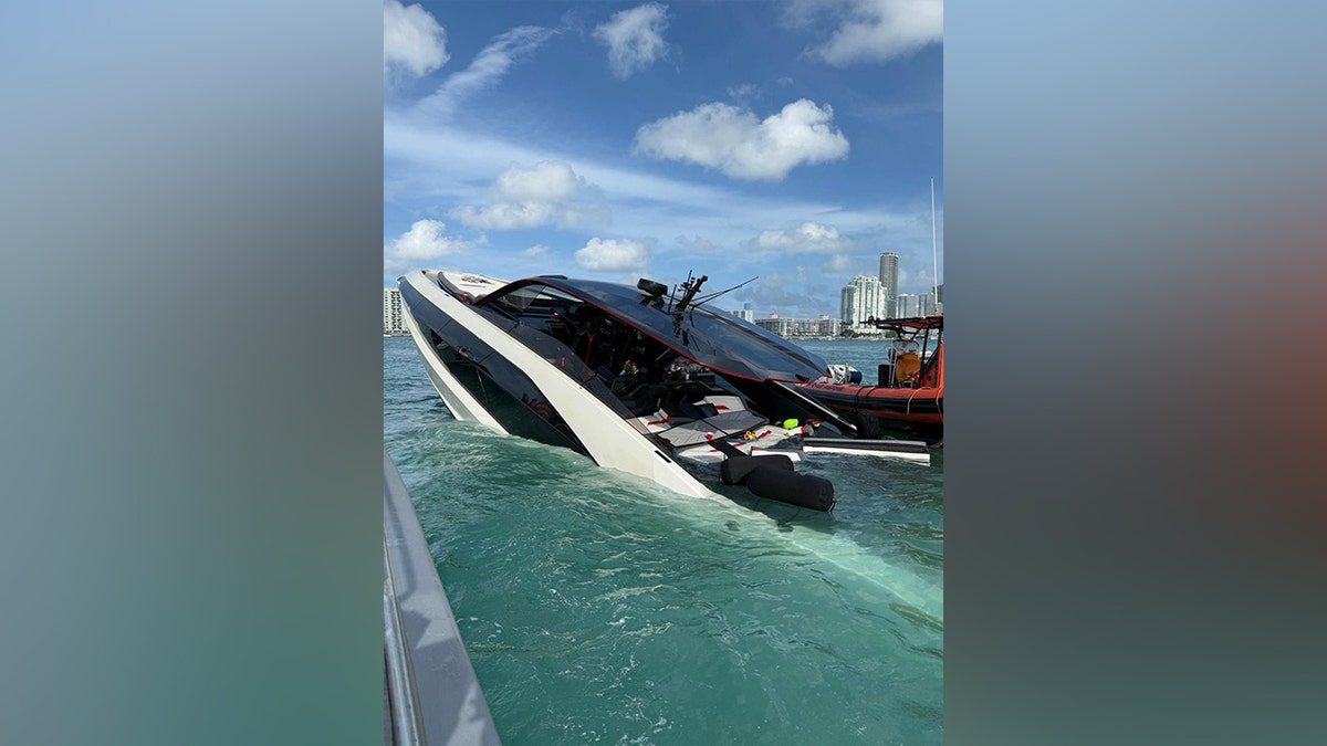 32 passengers were rescued off Miami Beach on Saturday after a 63-foot vessel flipped over.