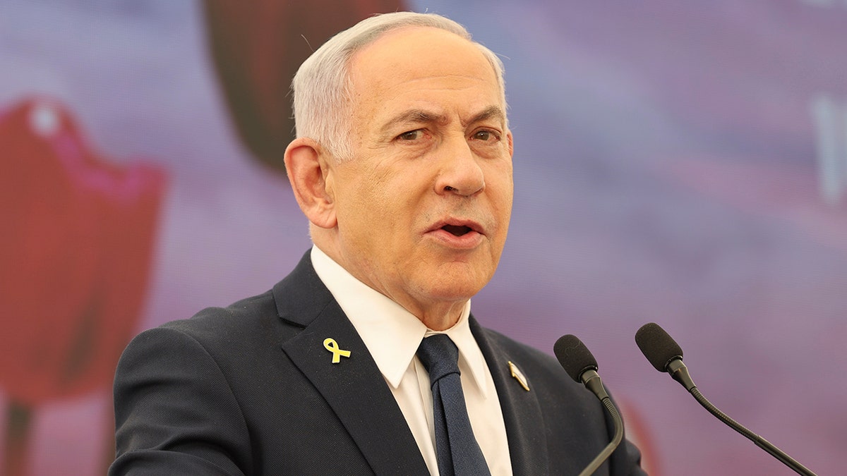 Israeli Prime Minister Benjamin Netanyahu speaking