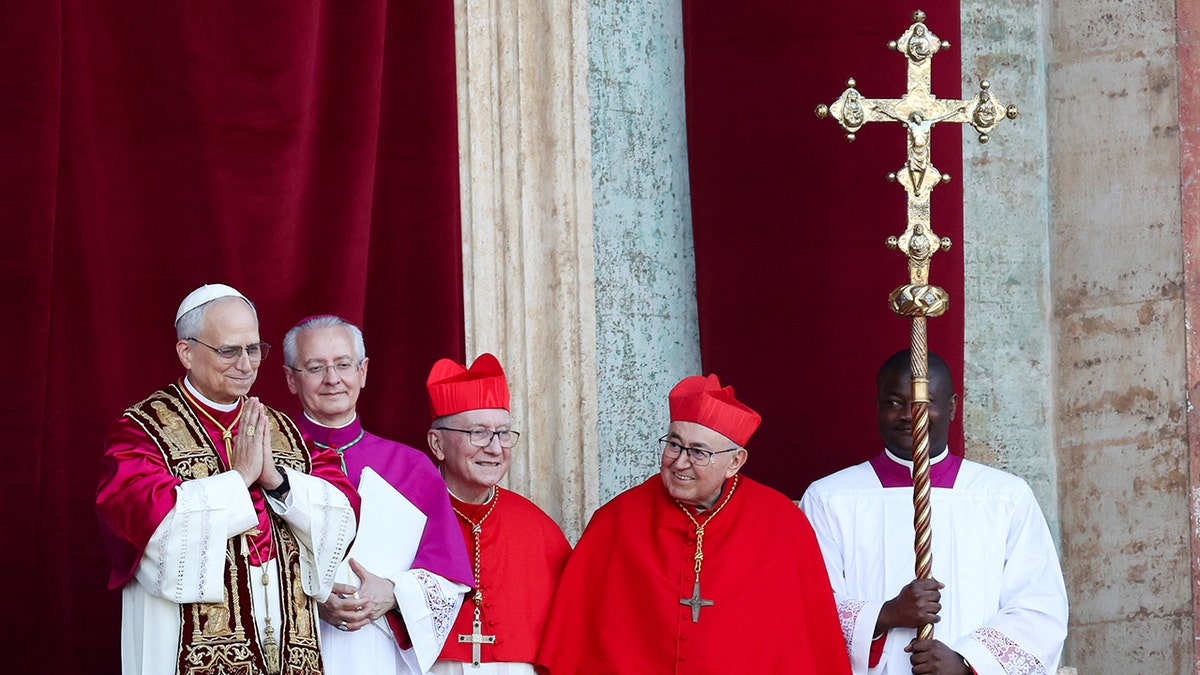 Newly elected Pope Leo XIV, Cardinal Robert F. Prevost of the U.S., appears on the balcony of St. Peter's Basilica at the Vatican, May 8, 2025. Reuters/Claudia Greco