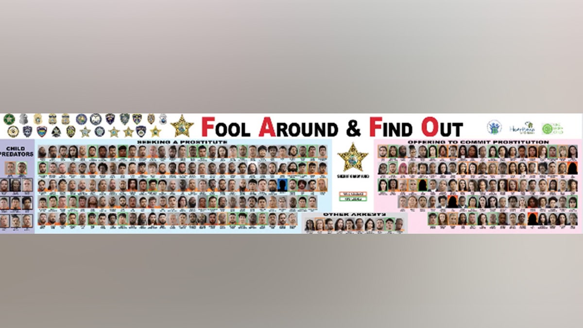 Criminals arrested and charged following operation "Fool Around and Find Out" in Polk County, Florida.