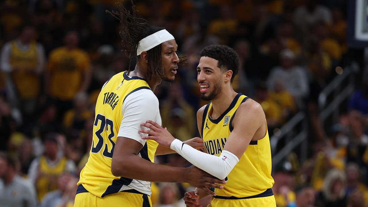 Myles Turner and Tyrese Haliburton