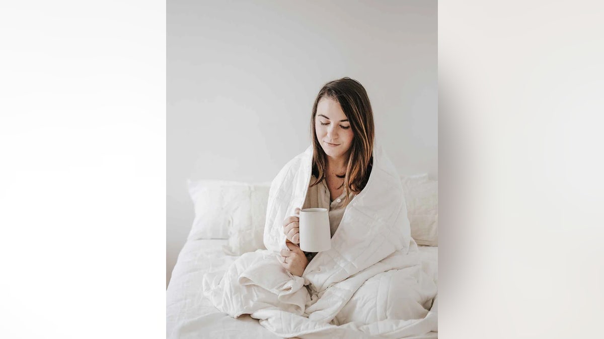 The Baloo blanket made by Baloo Living is designed to provide a deep pressure touch to melt away stress and anxiety.