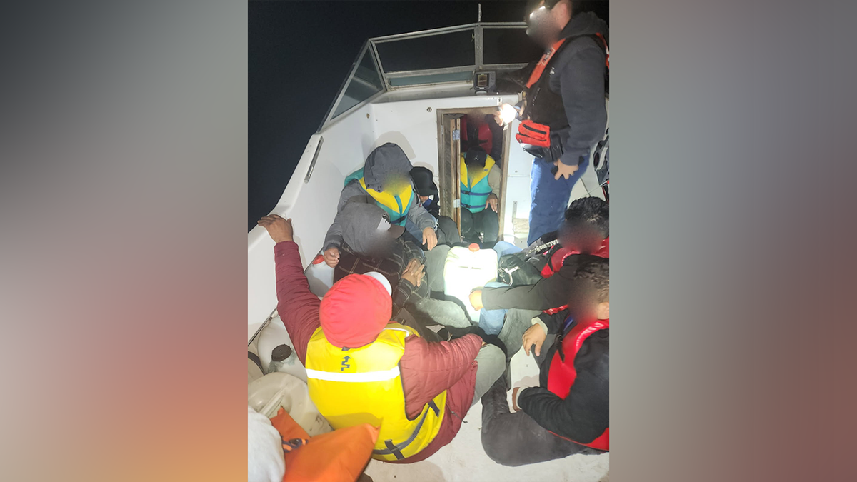 Alleged illegal immigrants in boat