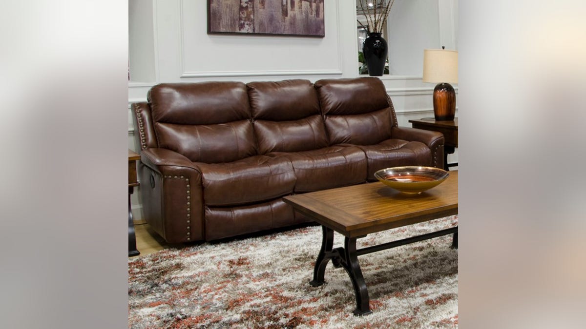 Relax on a beautiful leather recliner. 