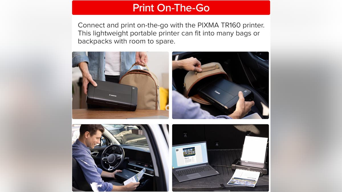 Print documents on-the-go with this wireless printer.