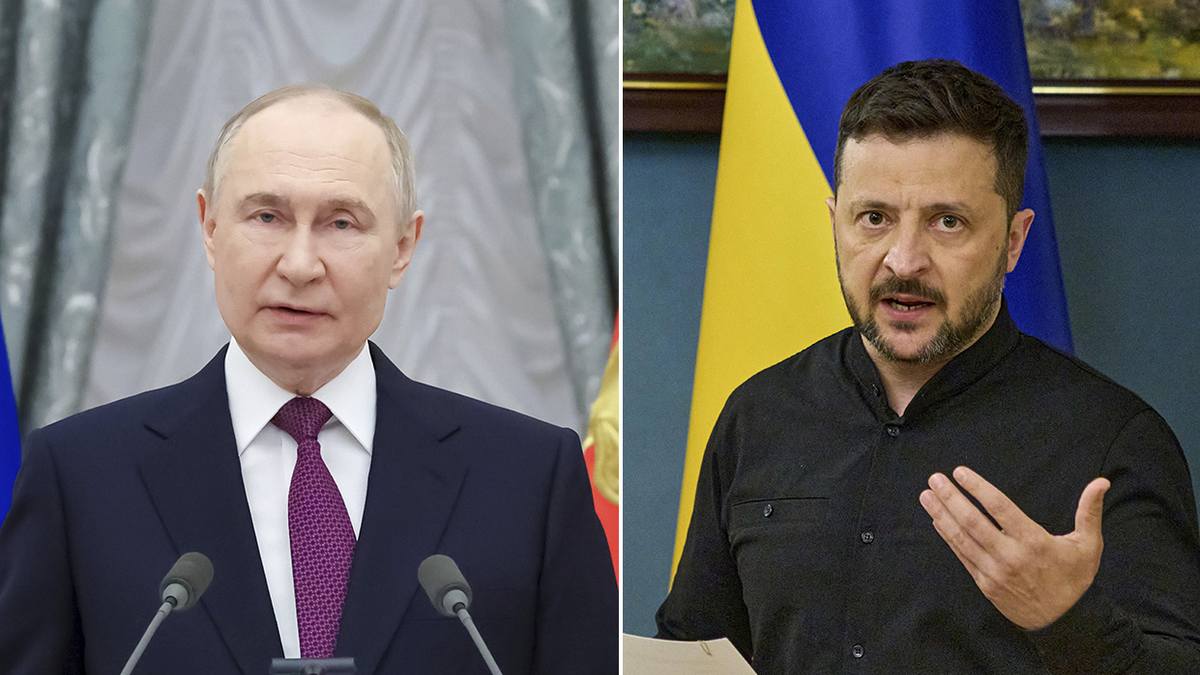 Russia's Putin and Ukraine's Zelenskyy
