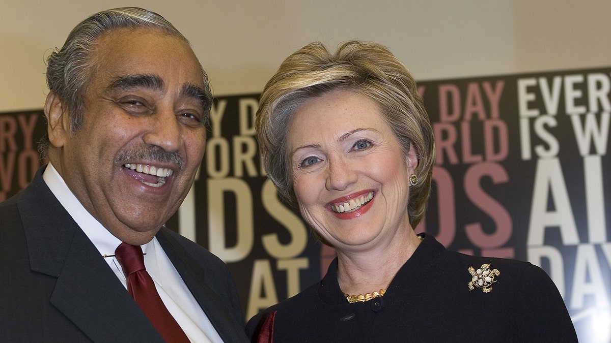 Rep. Charles Rangel and SEn. Hillary Clinton