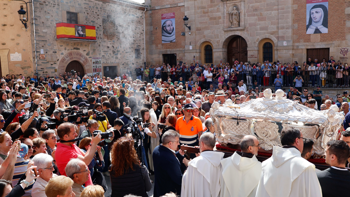 Saint Teresa of Avila casket procession