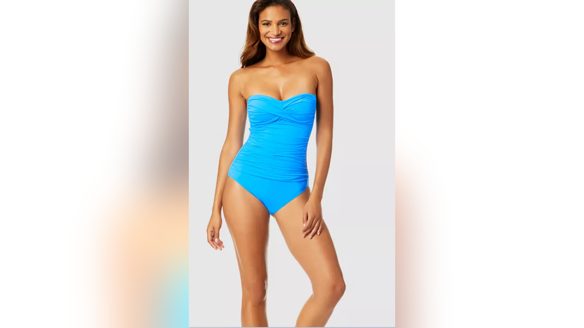 Anne ColeTwist-Front Ruched one-piece swimsuit is designed with a flattering cut.